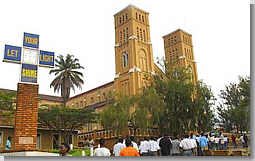 Die Lubaga Cathedral in Kampala